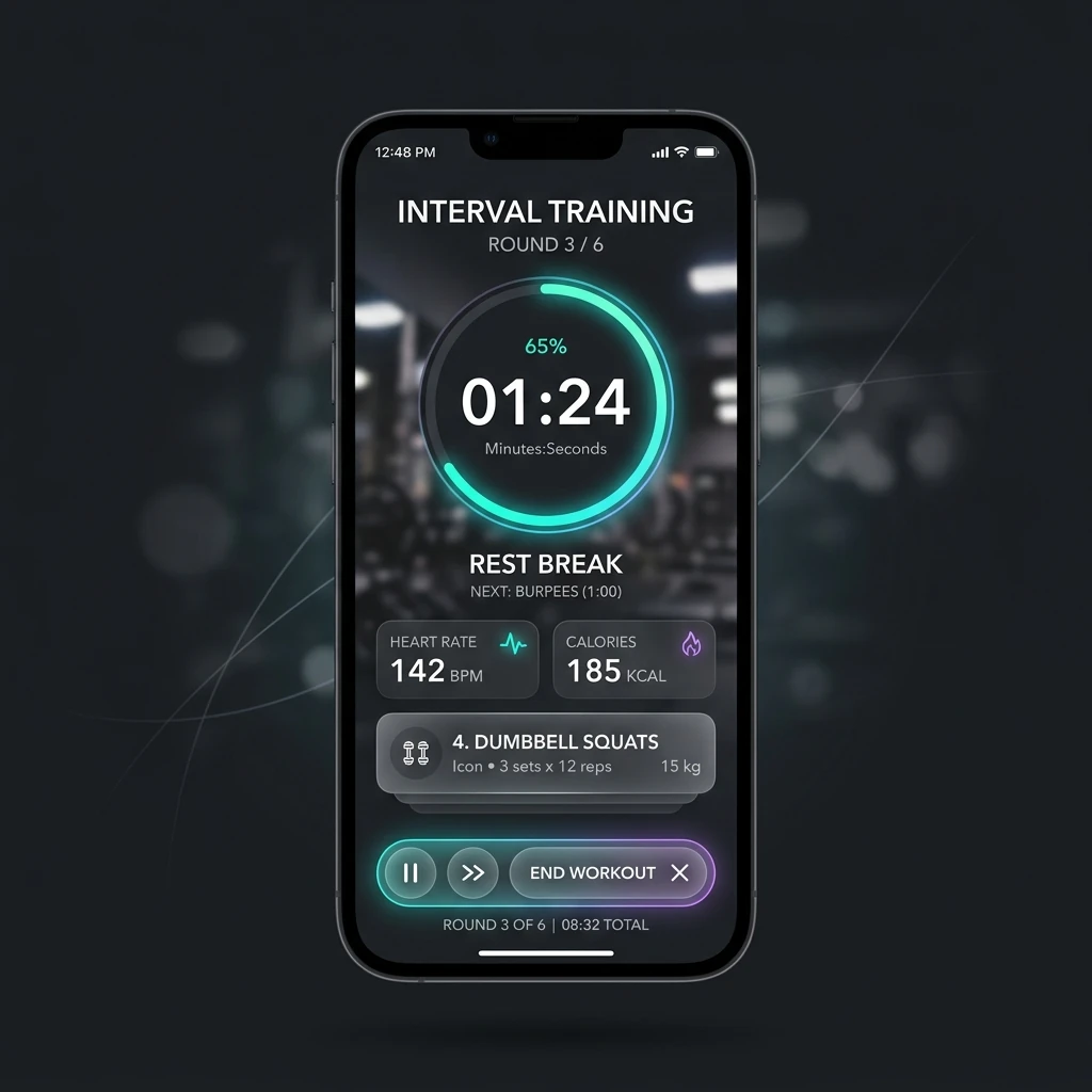 Interface de Treino do App Integr8